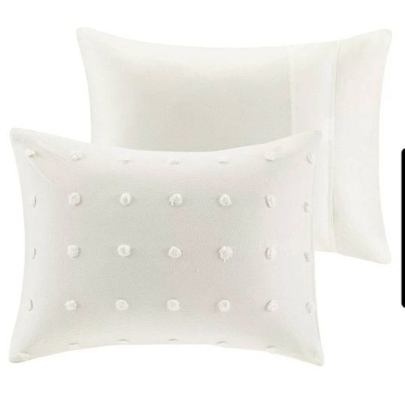 Urban Habitat 5-Piece Ivory 100% Cotton Dot Duvet Cover Set - Twin, Twin XL - Picture 7 of 16